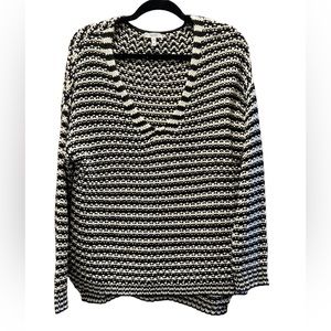 V-neck knit sweater
